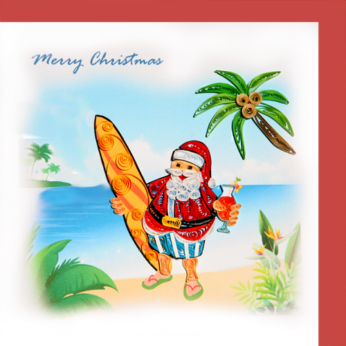 Santa on vacation