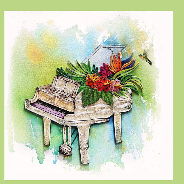 white piano