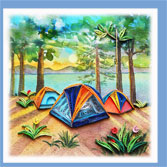Couple camping